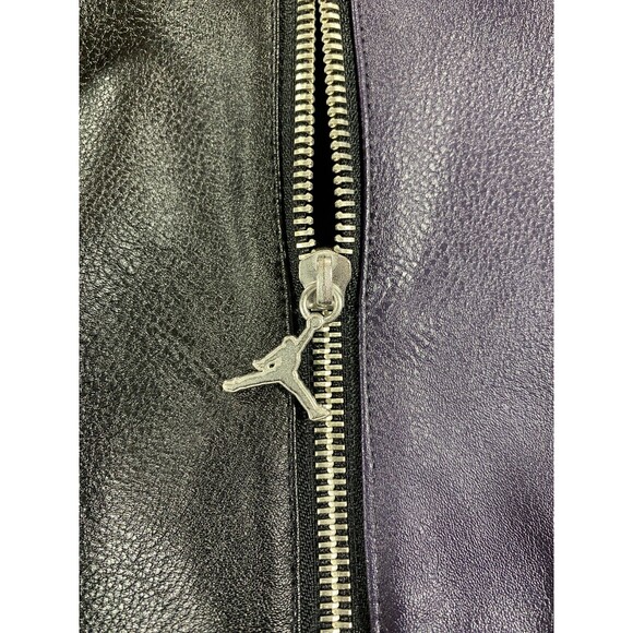 Nike Air Jordan Leather Jacket Purple Black Retro DJ2716 Womens Extra Large XL - Picture 9 of 16